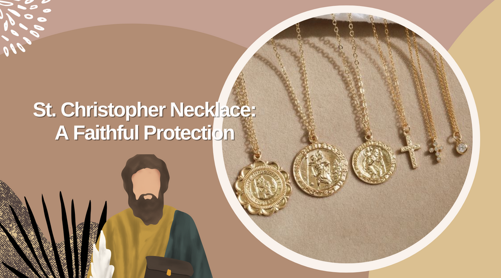 Small 9ct Gold St Christopher And Chain
