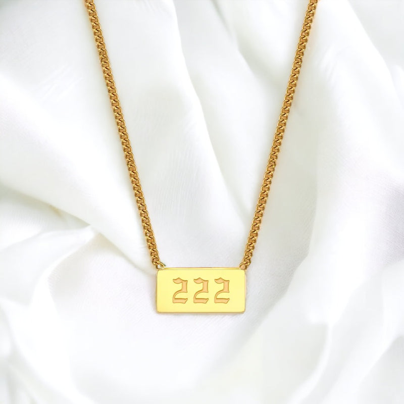 222 angel number necklace