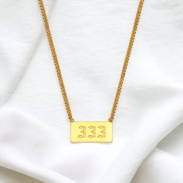 333 angel number necklace