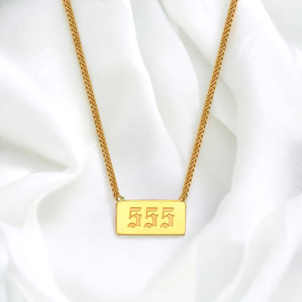 555 angel number necklace