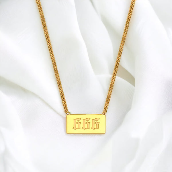 666 angel number necklace