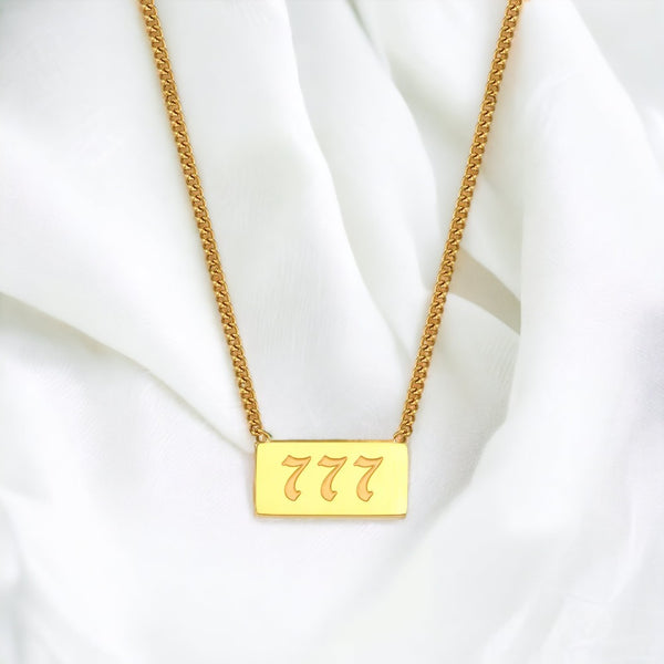 777 angel number necklace