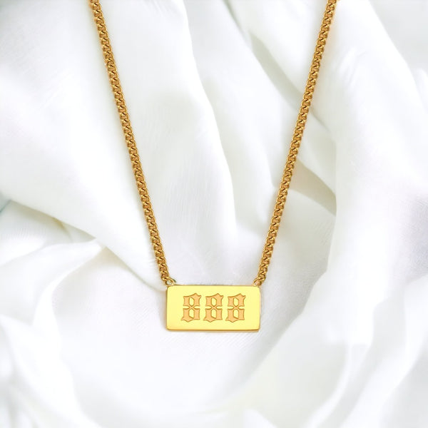 888 angel number necklace