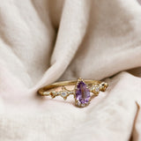 Dainty Amethyst Poise Ring