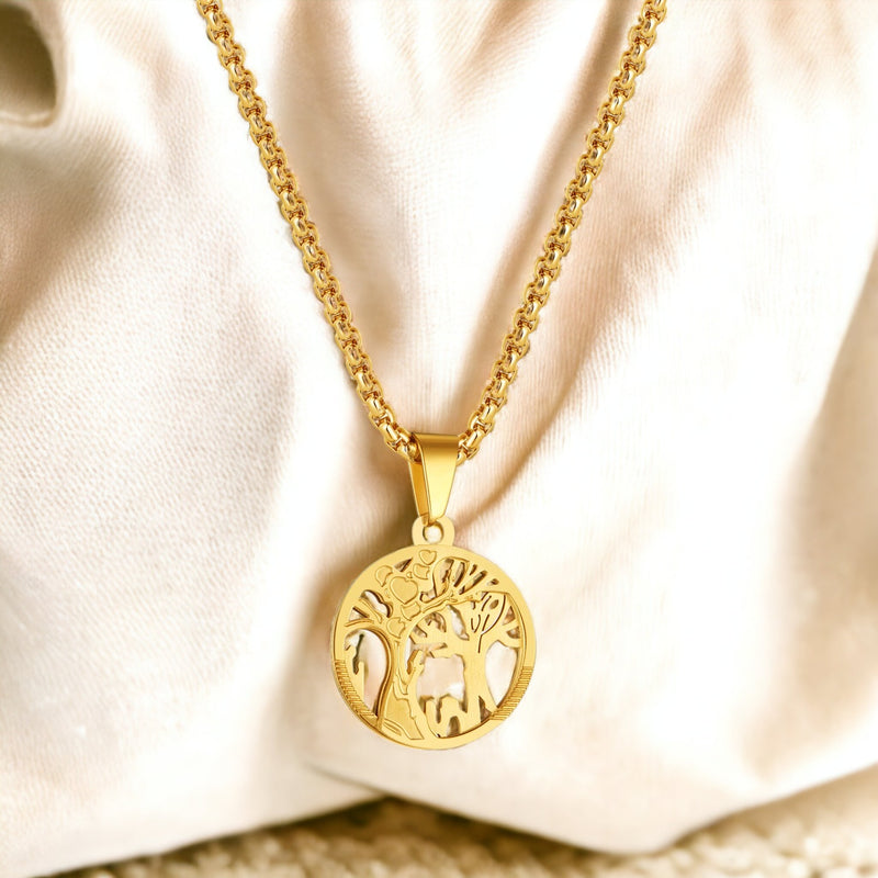 Ancestral Tree of Life Gold Necklace