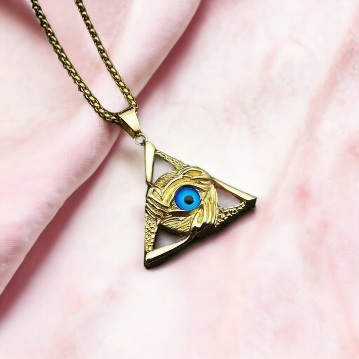 Ancient Lux Evil Eye Necklace Gold