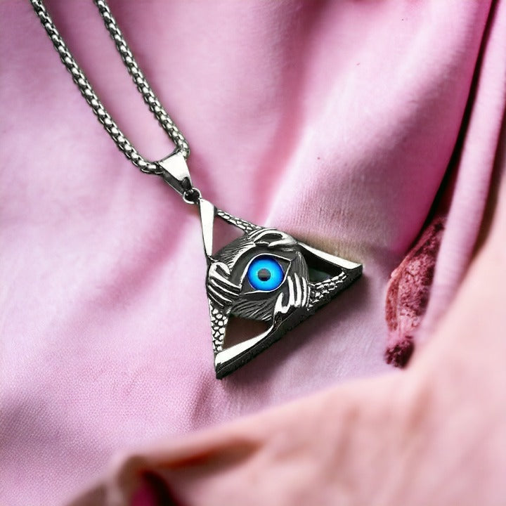 Ancient Lux Evil Eye Necklace Silver