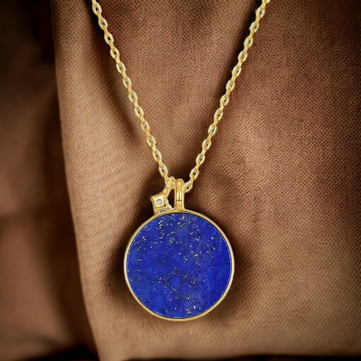 Golden Azure Depth Lapis Necklace