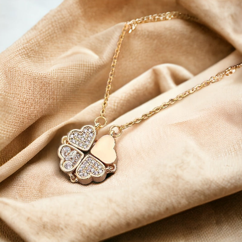 Blissful Gold Clover Necklace