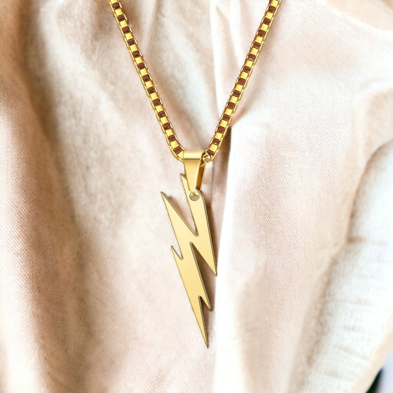 Bolt Blaze Gold lightning Necklace