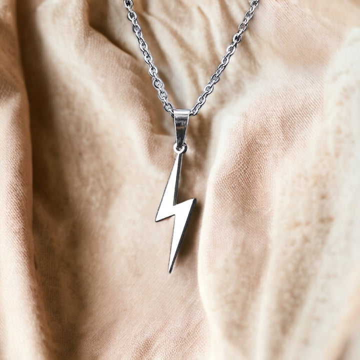 Bolt Flash Silver Necklace