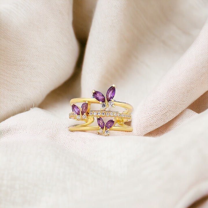 Butterfly Amethyst Ring