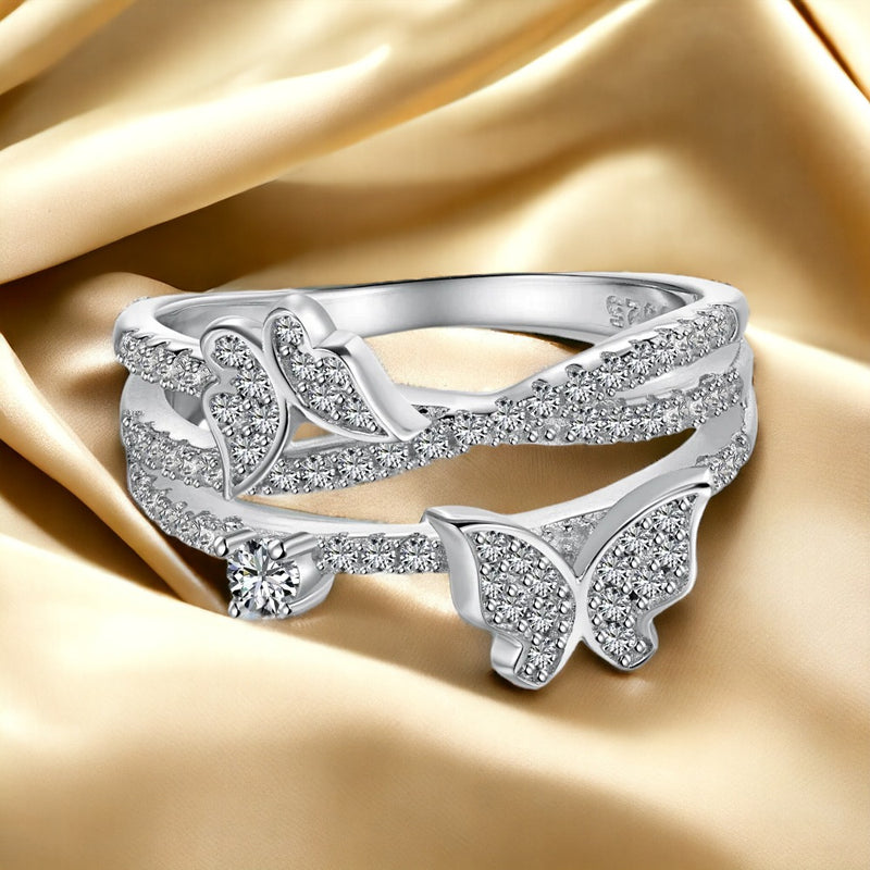 Butterfly Fantasy Ring Silver