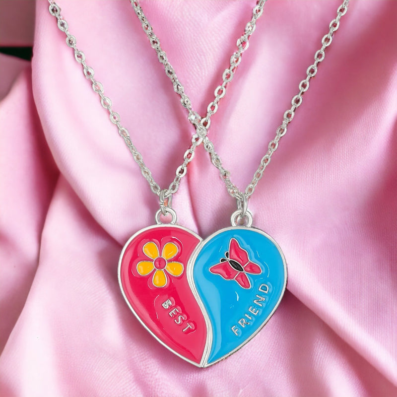 Butterfly Flower Best Friends Necklace