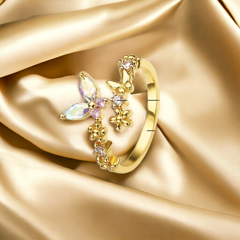 Butterfly Garden Ring Gold