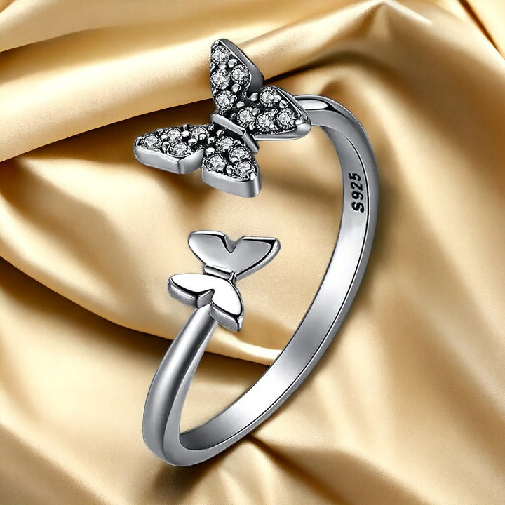 Butterfly Joy Ring Silver