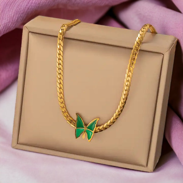 Butterfly Mystique Emerald Necklace