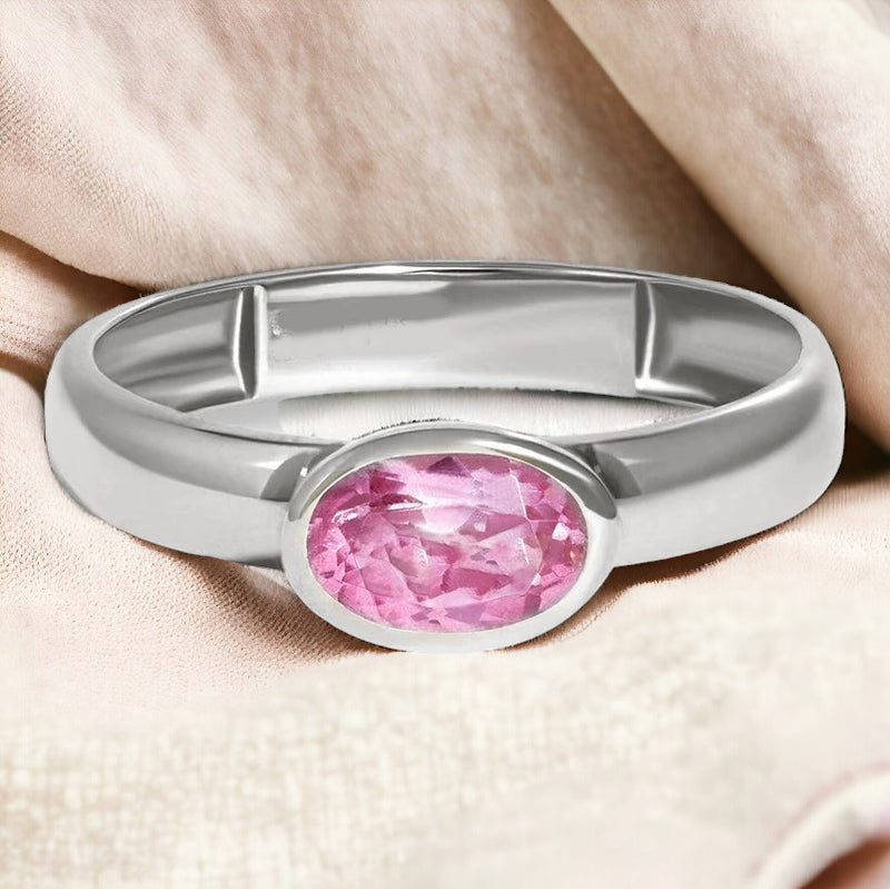 Candy Floss Pink Ring Silver