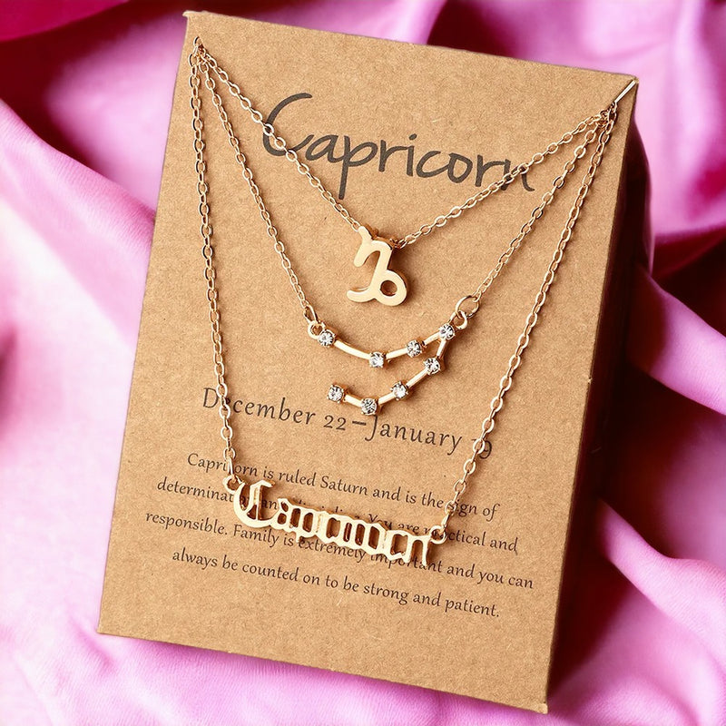 Capricorn Dainty Layered Necklace