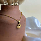 Circle-Shell-Gold-Necklace-stainless-steel