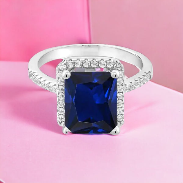 Cobalt Charm Sapphire Ring