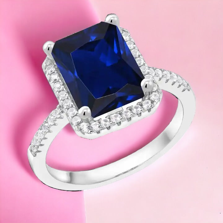 Cobalt Charm Sapphire Ring