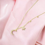 Crescent Gleam Gold Necklace