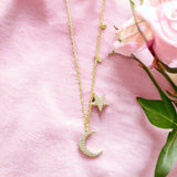 Crescent Gleam Gold Necklace