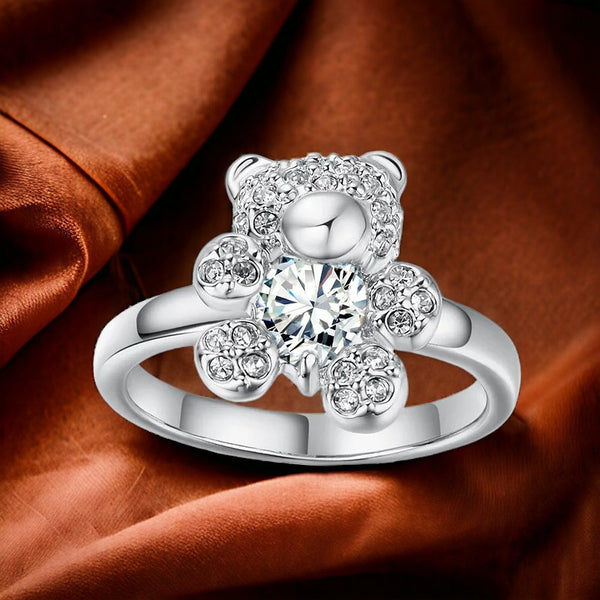 Cute Teddy Embrace Ring