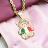 Italian Teddy Bear Necklace