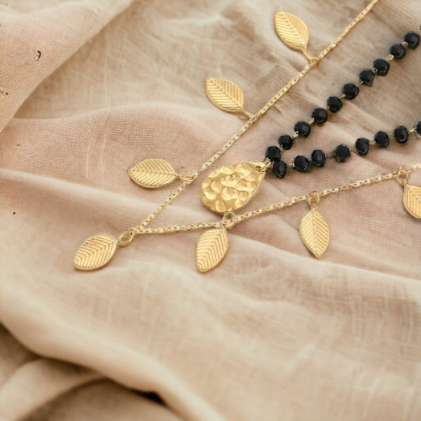 Dainty Foliage Gold Necklace