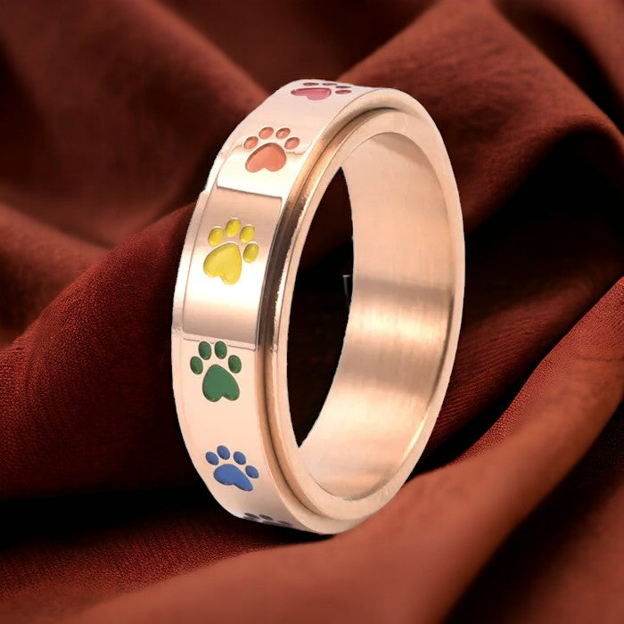 Dainty Paw Print Ring