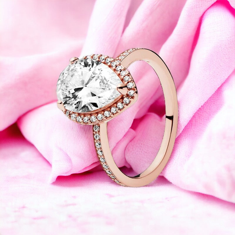 Delicate Rose Glimmer Ring