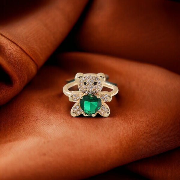 Elegant Bear Whisper Ring