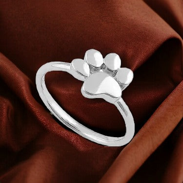 Elegant Paw Print Ring