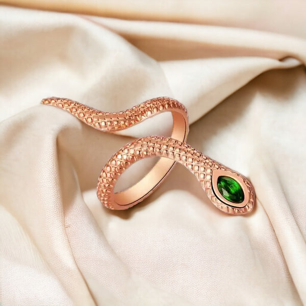 Emerald Luxe Snake Ring