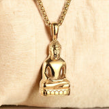 Enlightened Buddha Gold Necklace