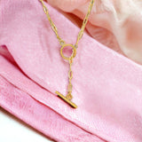 Eternal Gold T-Bar Necklace