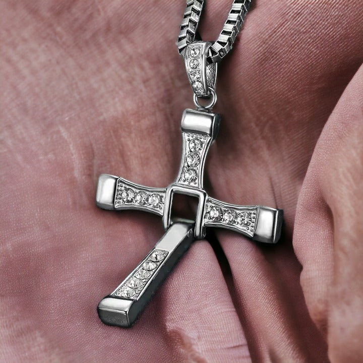 Eternal Grace Cross Necklace Silver