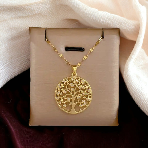 Eternal Tree of Life Necklace Gold