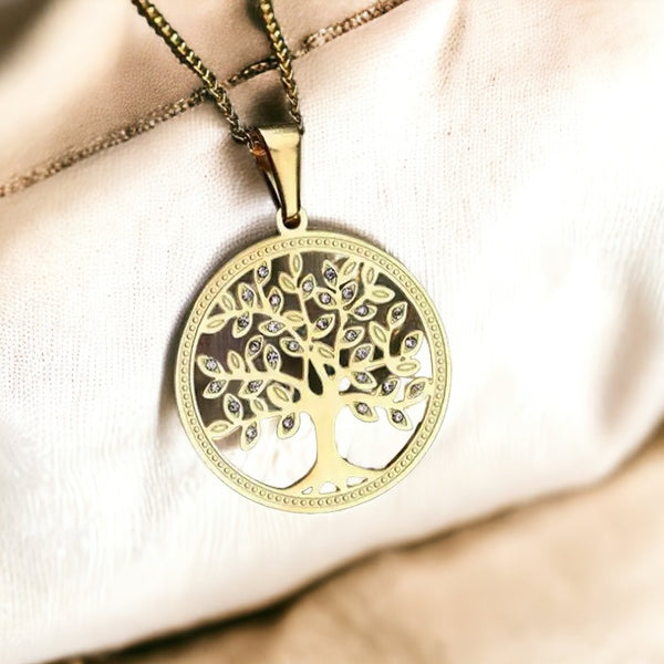 Everlasting Tree Gold Necklace