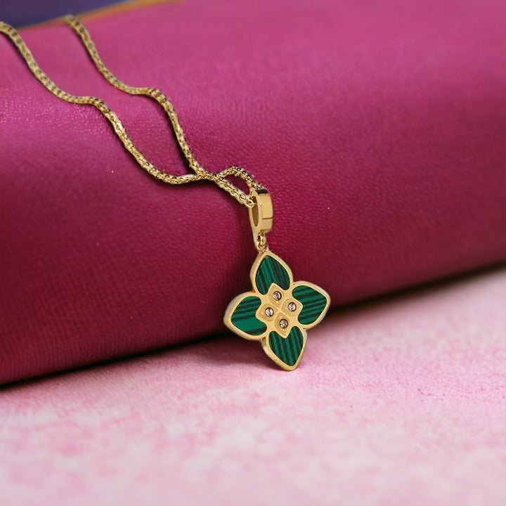 Golden Four Leaf Fantasy Necklace