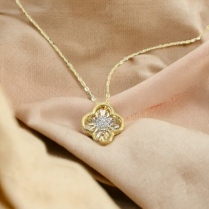 Four Leaf Golden Bliss Necklace