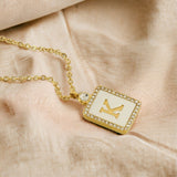 Gentle Gleam Initial Necklace