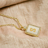 Gentle Gleam Initial Necklace