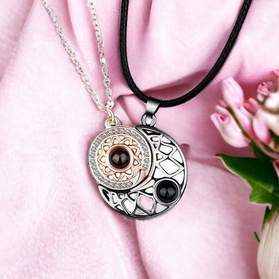 Gleaming Silver Moon Necklace