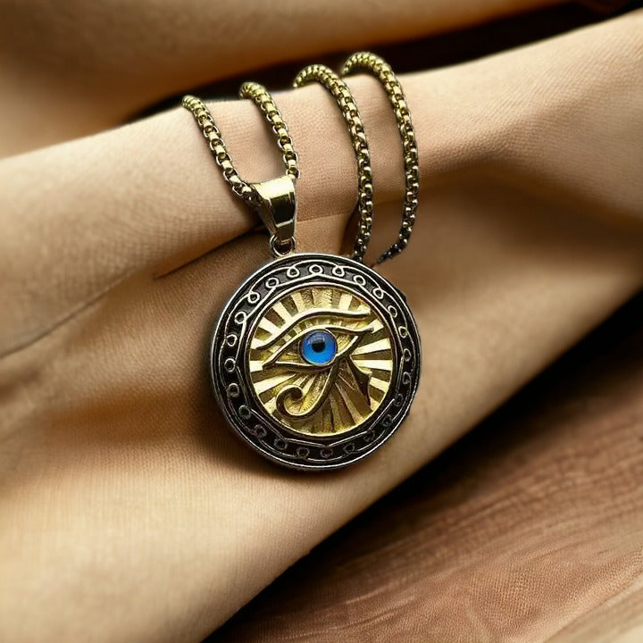 Gold Egyptian Eye Necklace