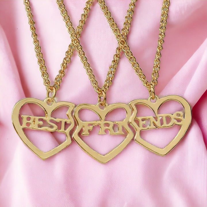 Heart Bond Best Friend Necklace Gold