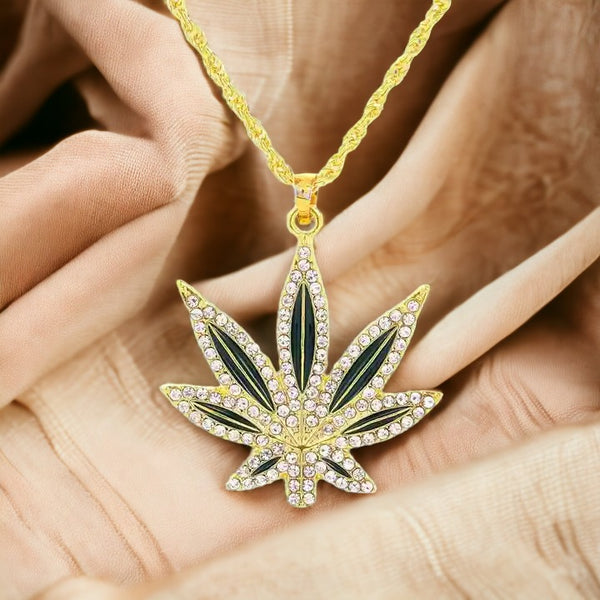 Herbal Bliss Gold Leaf Necklace