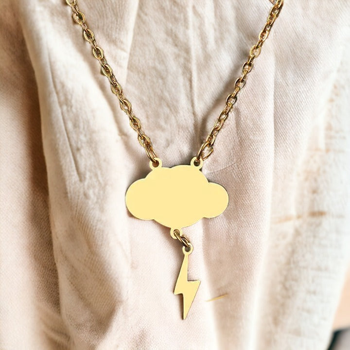 Gold Lightning Bolt Necklace